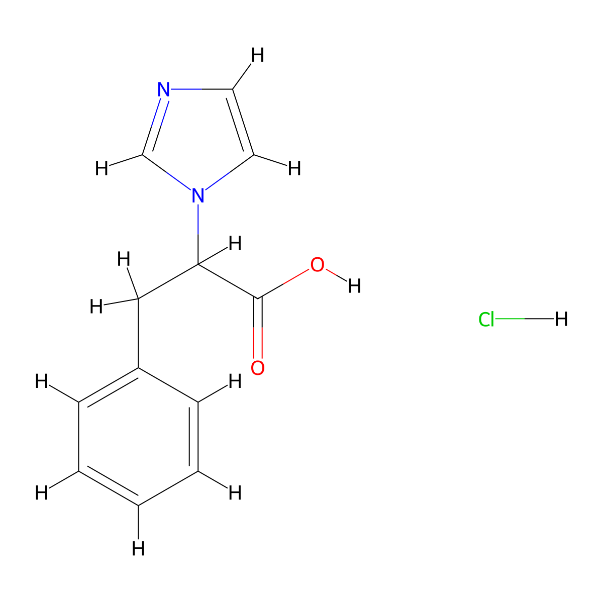 2-(1H-imidazol-1-yl)-3-phenylpropanoic acid hydrochloride molecular structure, CAS 2680614-72-4