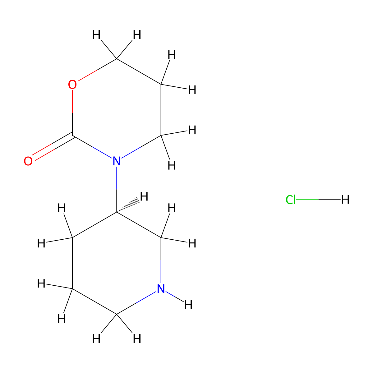 3-[(3R)-piperidin-3-yl]-1,3-oxazinan-2-one hydrochloride molecular structure, CAS 2680614-85-9