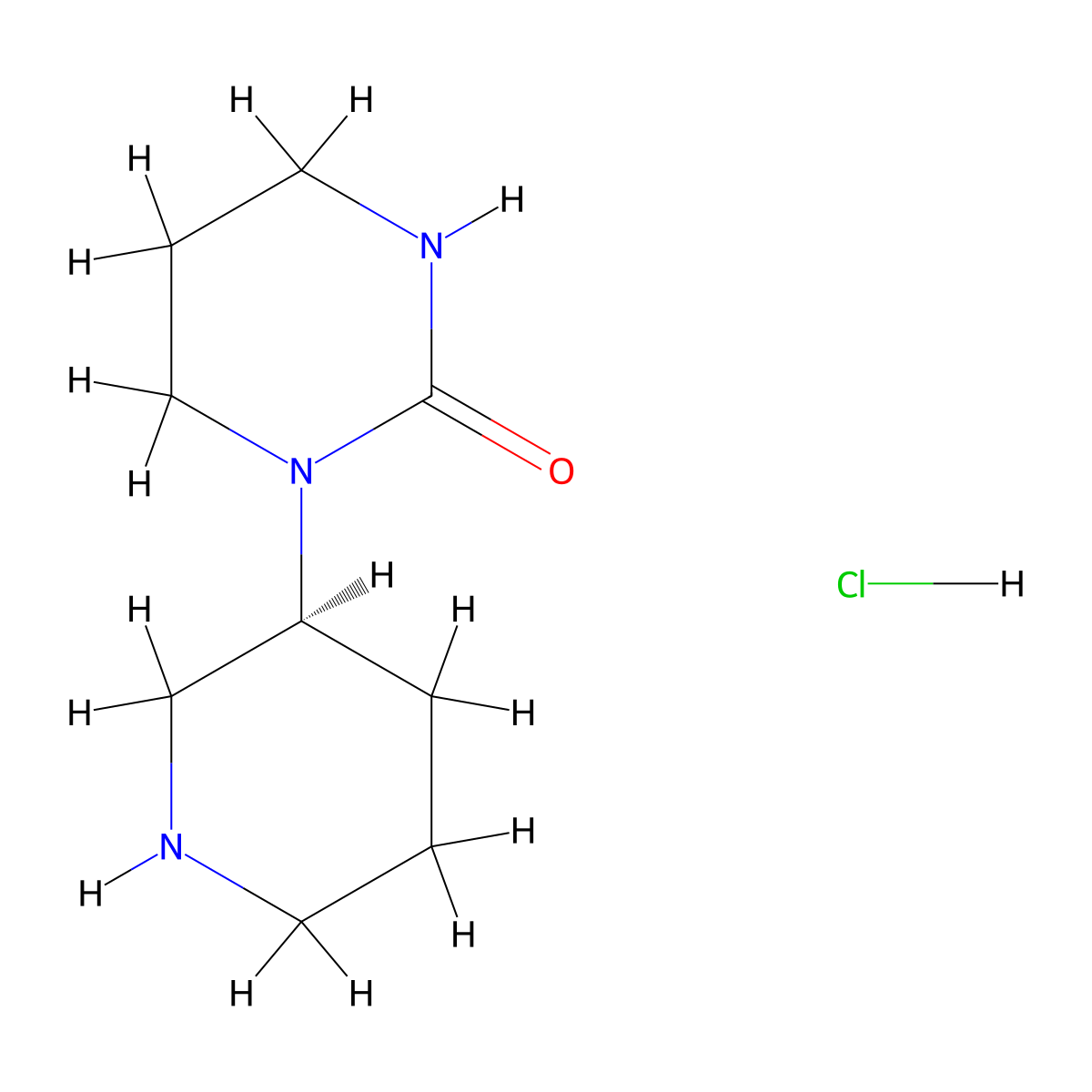 1-[(3S)-piperidin-3-yl]-1,3-diazinan-2-one hydrochloride molecular structure, CAS 2680615-26-1