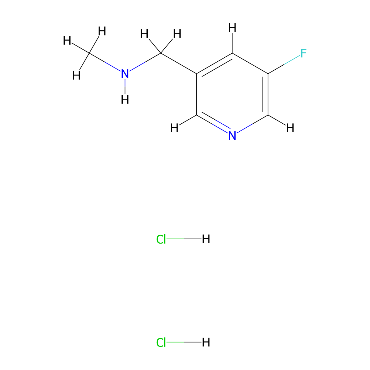 [(5-Fluoropyridin-3-yl)methyl](methyl)amine dihydrochloride molecular structure, CAS 2680615-46-5