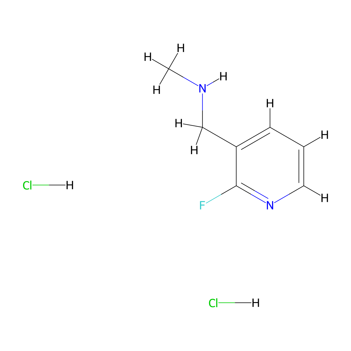 [(2-Fluoropyridin-3-yl)methyl](methyl)amine dihydrochloride molecular structure, CAS 2680615-74-9