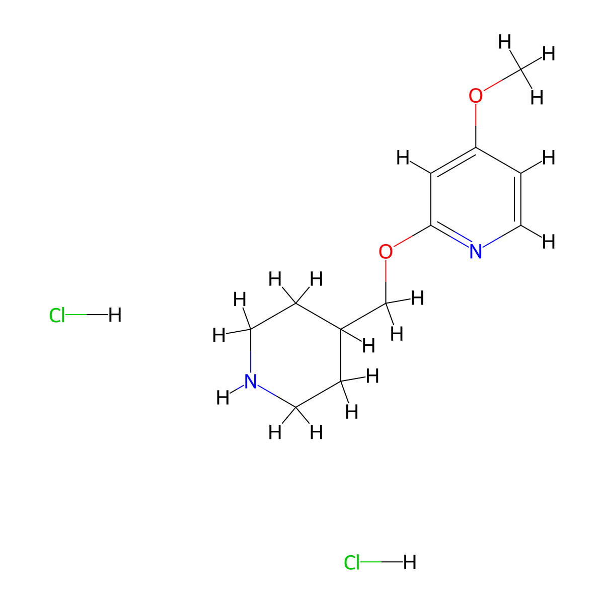 4-Methoxy-2-[(piperidin-4-yl)methoxy]pyridine dihydrochloride molecular structure, CAS 2680615-80-7