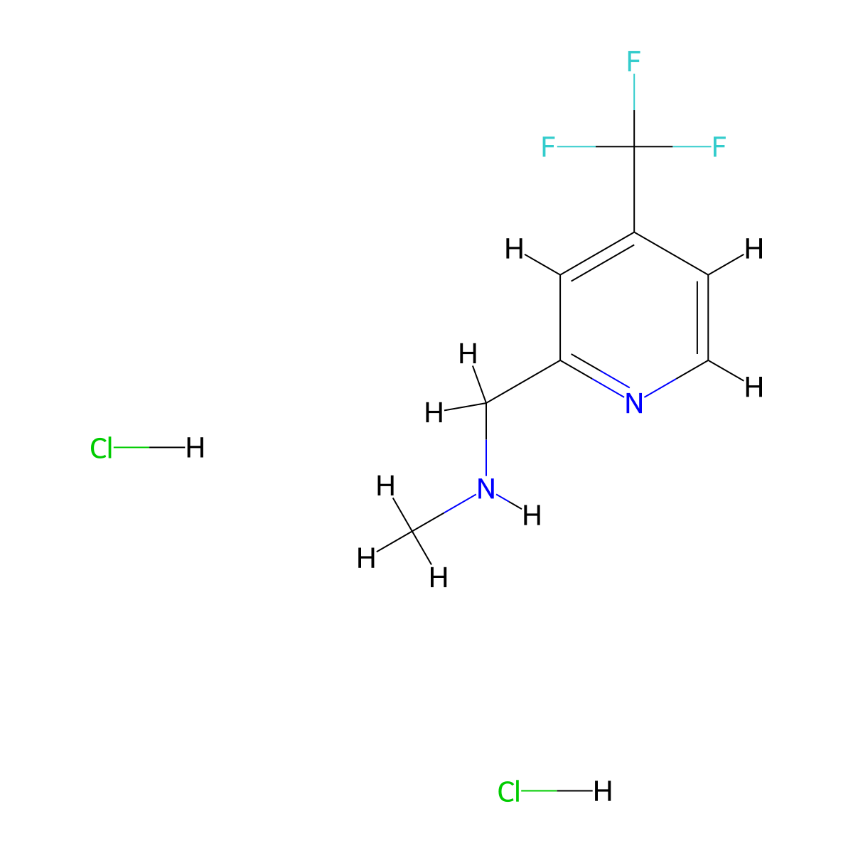 Methyl({[4-(trifluoromethyl)pyridin-2-yl]methyl})amine dihydrochloride molecular structure, CAS 2680615-82-9