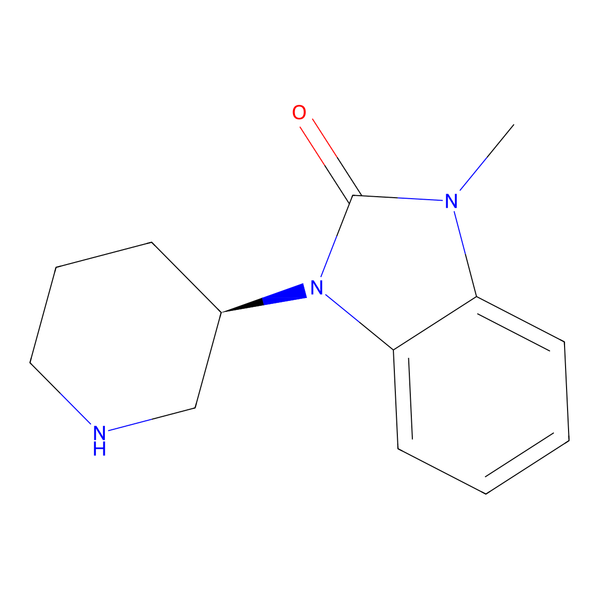(R)-1-methyl-3-(piperidin-3-yl)-1H-benzo[d]imidazol-2(3H)-one molecular structure, CAS 2680615-83-0