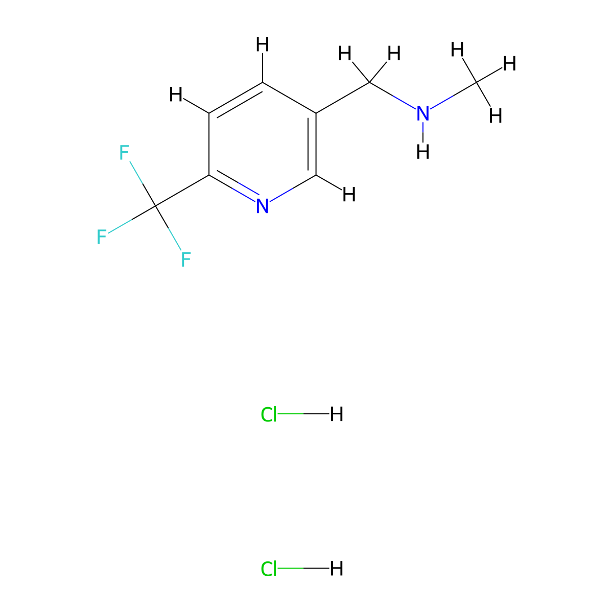 Methyl({[6-(trifluoromethyl)pyridin-3-yl]methyl})amine dihydrochloride molecular structure, CAS 2680615-99-8