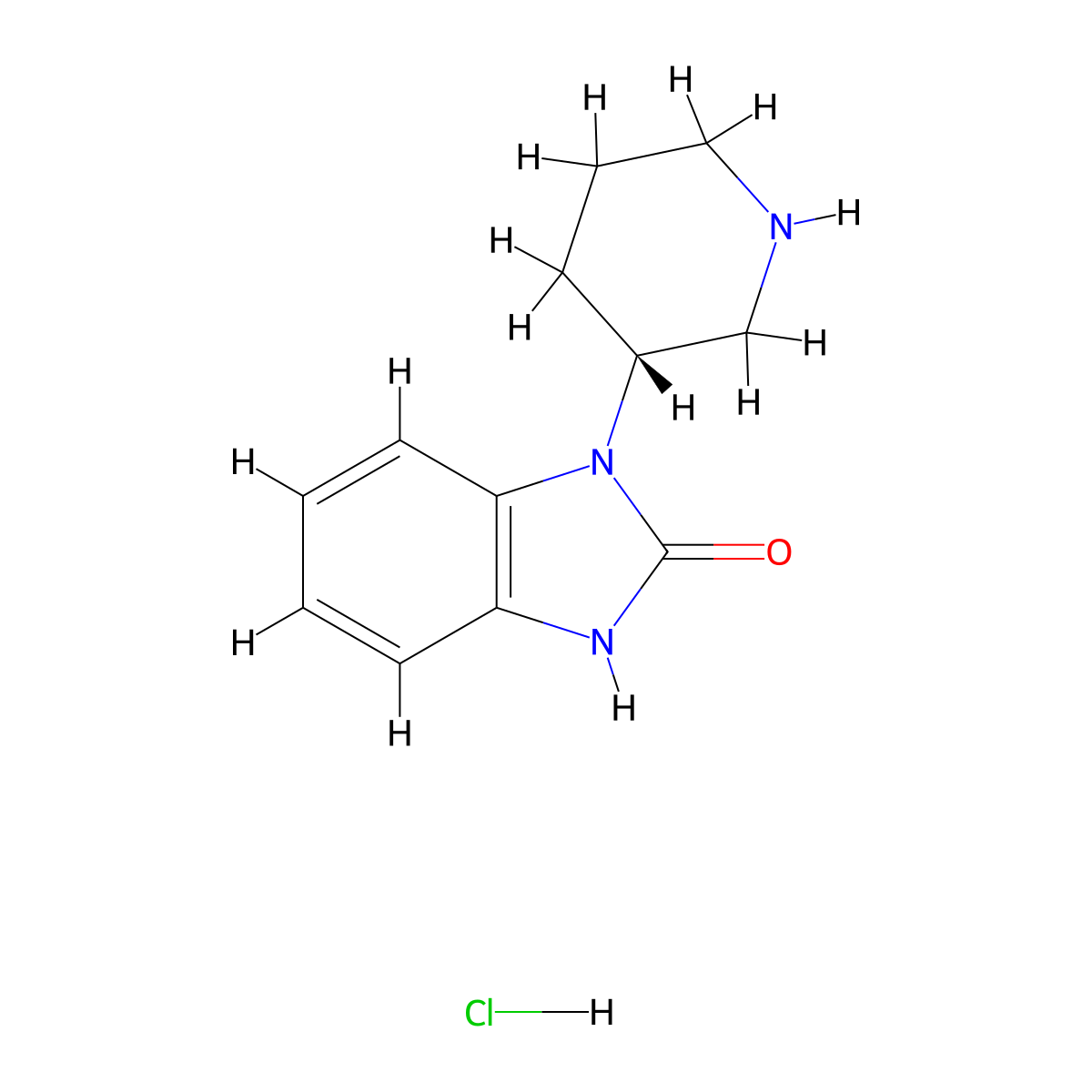 (R)-1-(Piperidin-3-yl)-1,3-dihydro-2H-benzo[d]imidazol-2-one hydrochloride molecular structure, CAS 2680616-01-5