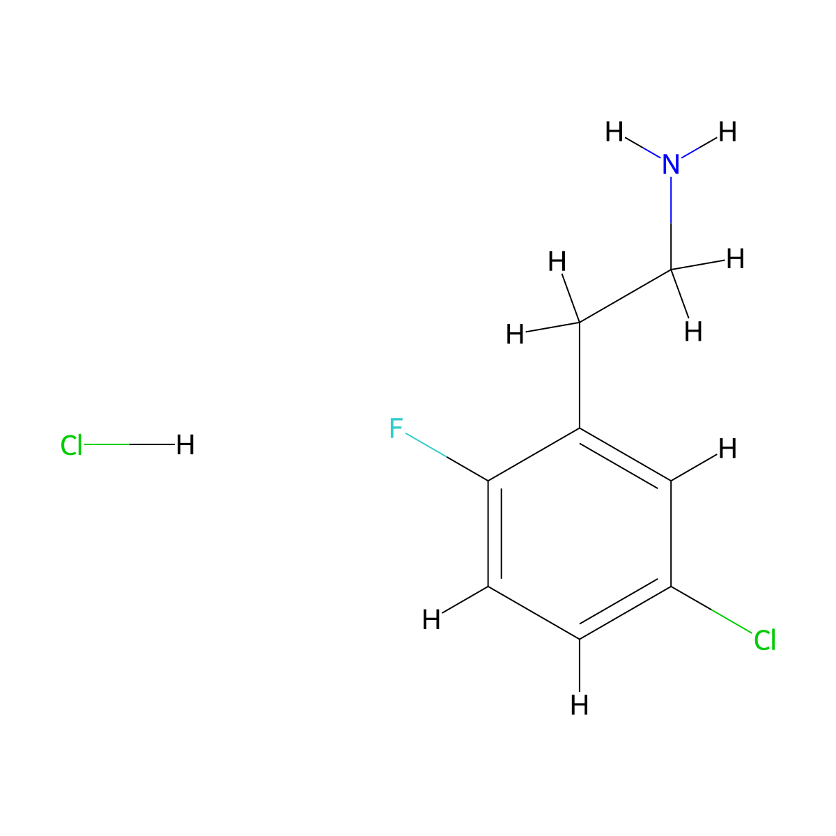 2-(5-Chloro-2-fluorophenyl)ethan-1-amine hydrochloride molecular structure, CAS 2680616-03-7