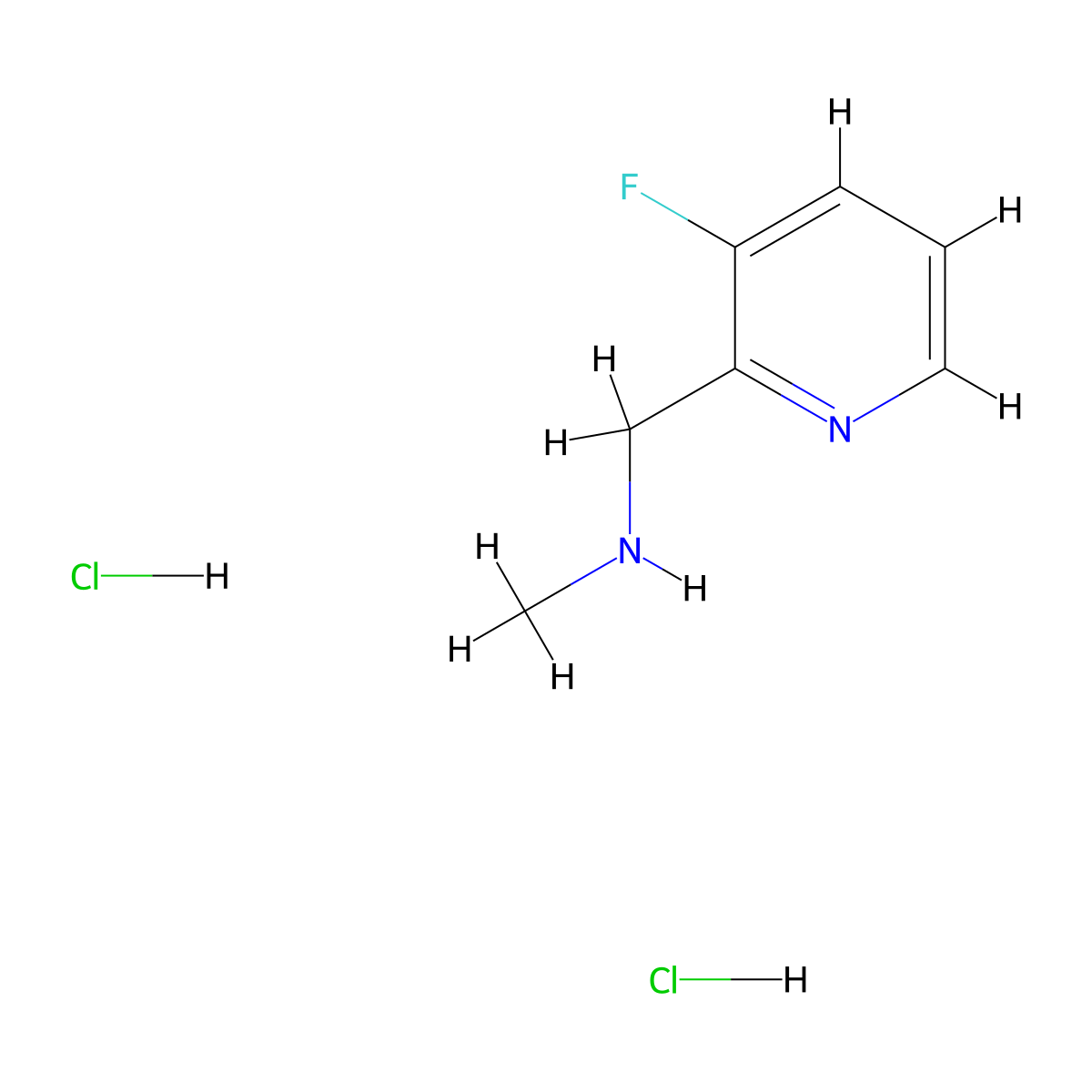 [(3-Fluoropyridin-2-yl)methyl](methyl)amine dihydrochloride molecular structure, CAS 2680616-04-8