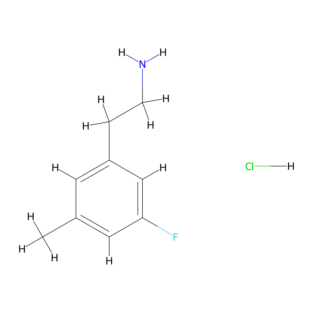 2-(3-Fluoro-5-methylphenyl)ethan-1-amine hydrochloride molecular structure, CAS 2680616-12-8