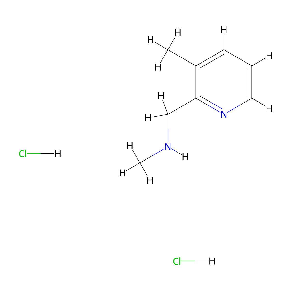 Methyl[(3-methylpyridin-2-yl)methyl]amine dihydrochloride molecular structure, CAS 2680616-19-5