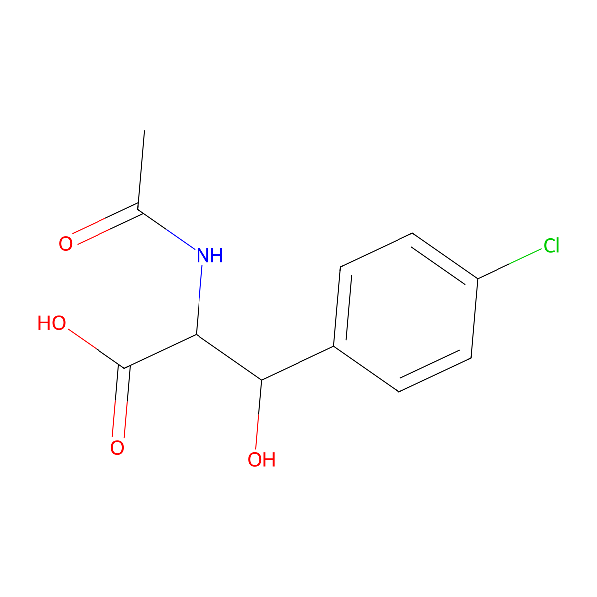 3-(4-Chlorophenyl)-2-acetamido-3-hydroxypropanoic acid molecular structure, CAS 2680618-08-8