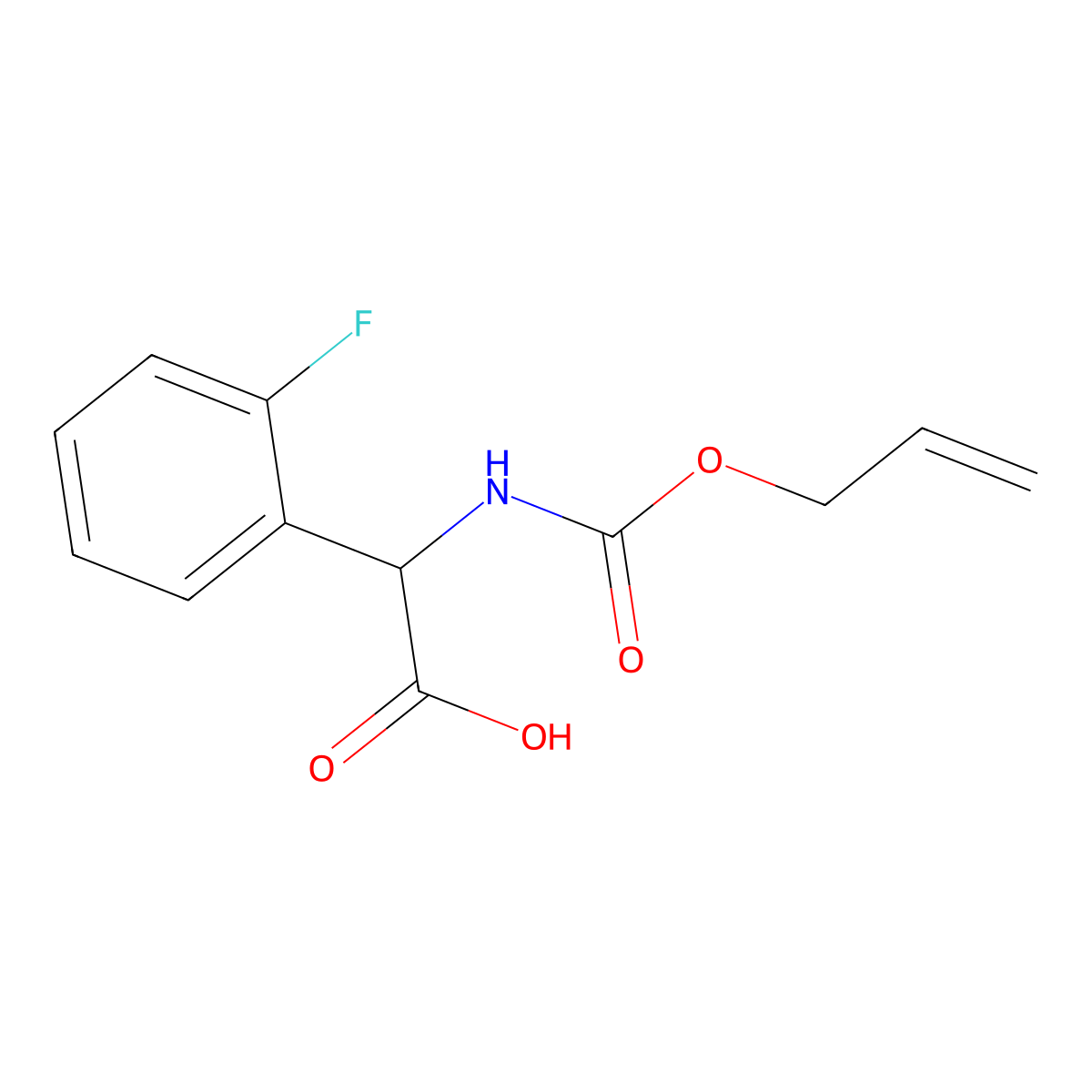 2-(2-Fluorophenyl)-2-{[(prop-2-en-1-yloxy)carbonyl]amino}acetic acid molecular structure, CAS 2680618-21-5