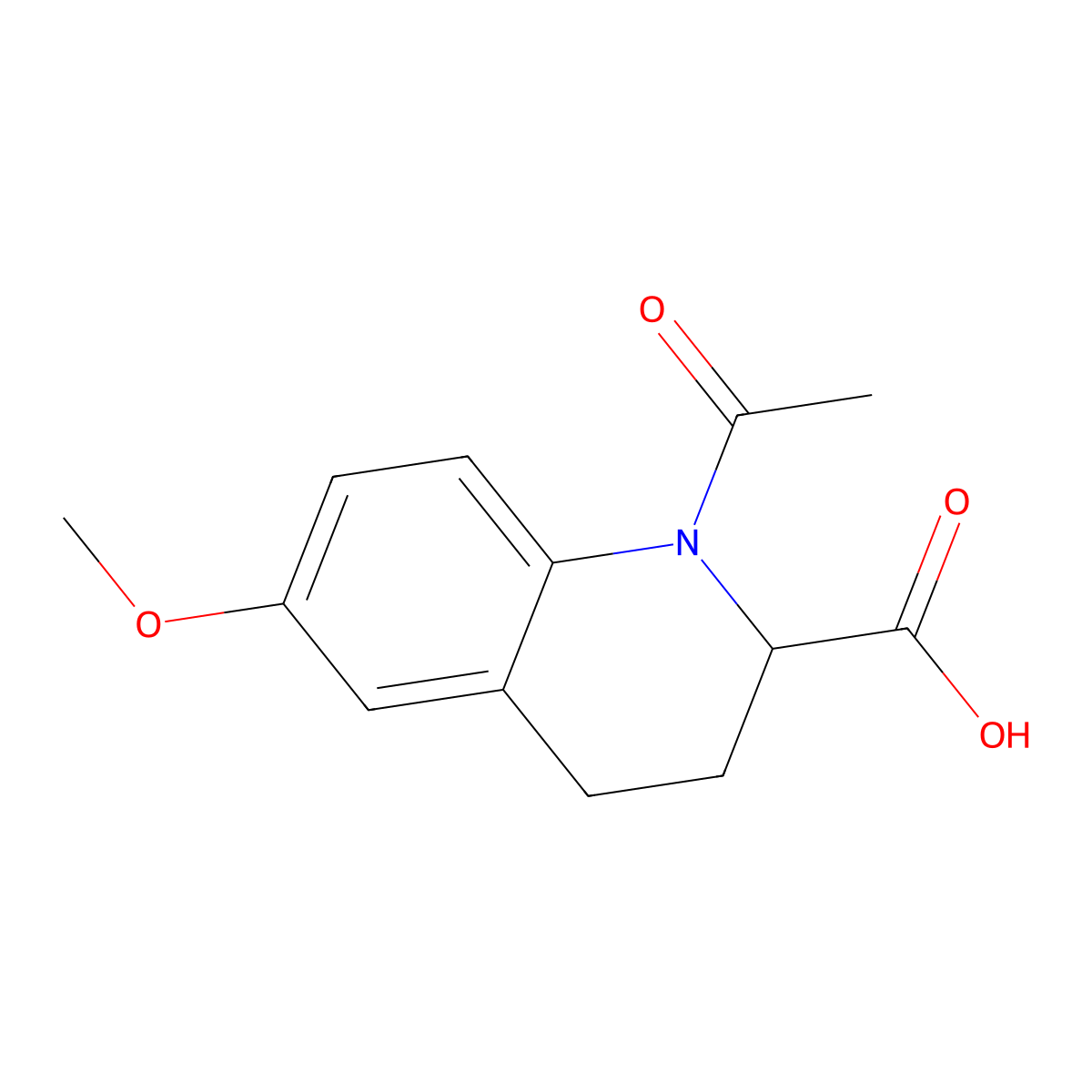 1-Acetyl-6-methoxy-1,2,3,4-tetrahydroquinoline-2-carboxylic acid molecular structure, CAS 2680618-29-3