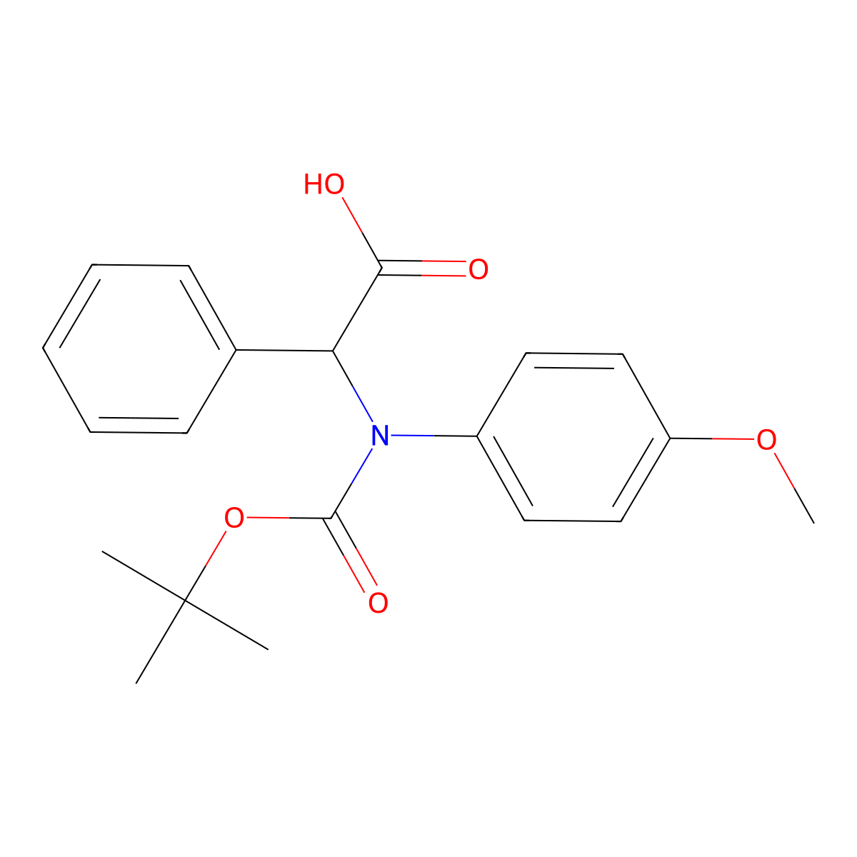 2-{[(Tert-butoxy)carbonyl](4-methoxyphenyl)amino}-2-phenylacetic acid molecular structure, CAS 2680618-32-8