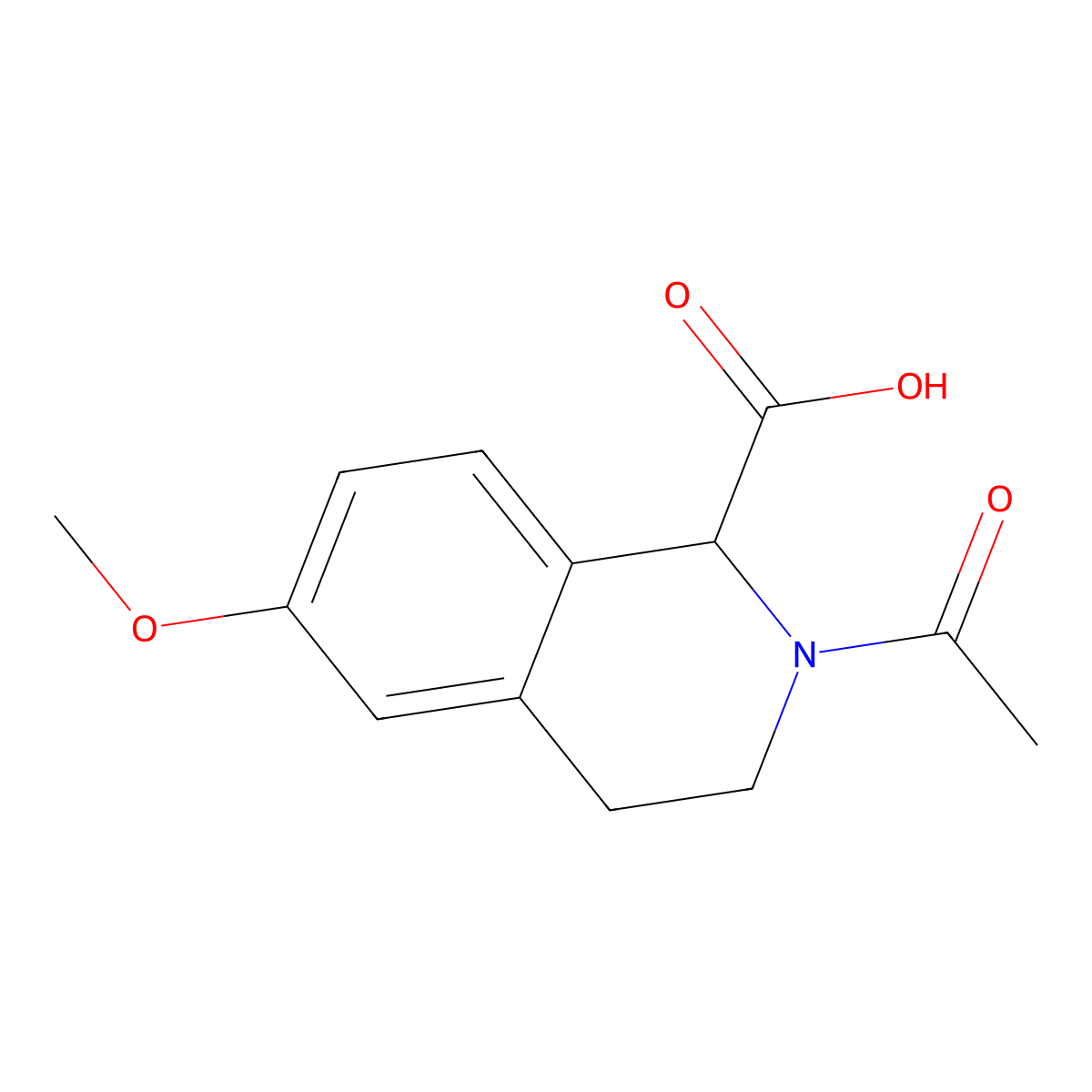 2-Acetyl-6-methoxy-1,2,3,4-tetrahydroisoquinoline-1-carboxylic acid molecular structure, CAS 2680618-34-0