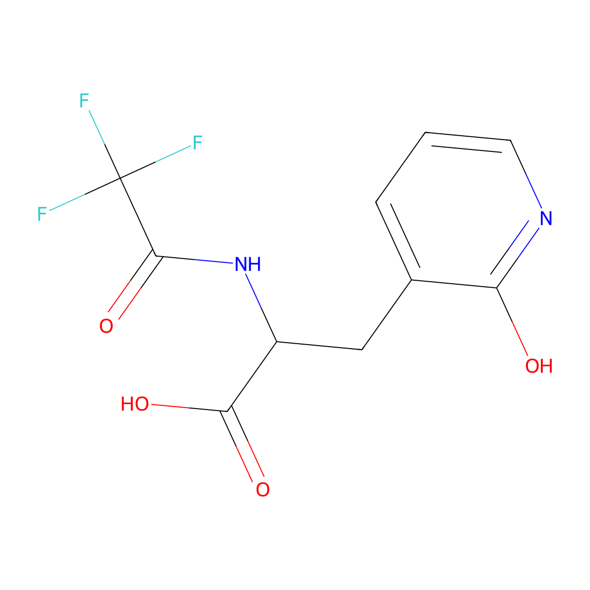 3-(2-Hydroxypyridin-3-yl)-2-(2,2,2-trifluoroacetamido)propanoic acid molecular structure, CAS 2680618-69-1