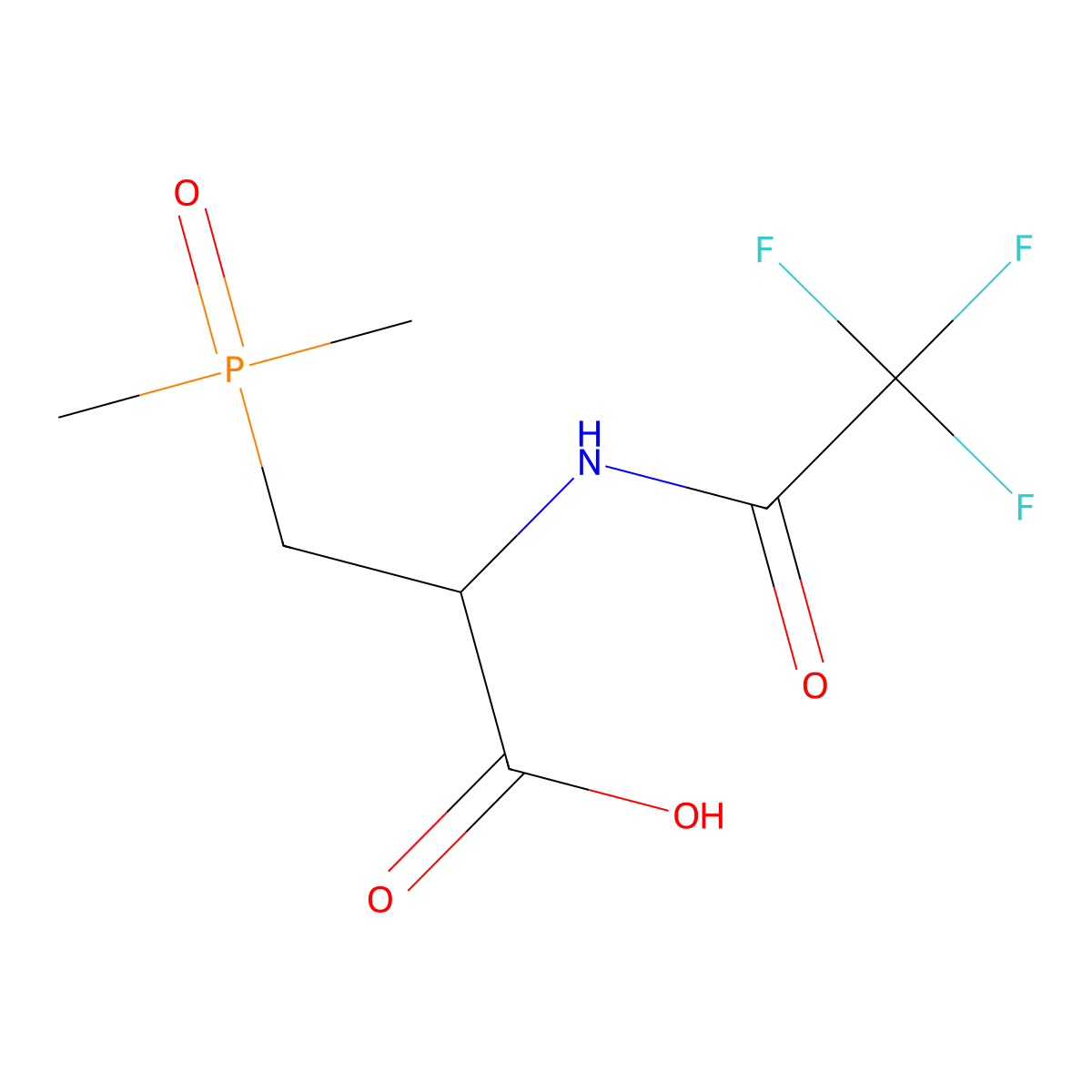 3-(Dimethylphosphoryl)-2-(2,2,2-trifluoroacetamido)propanoic acid molecular structure, CAS 2680618-82-8