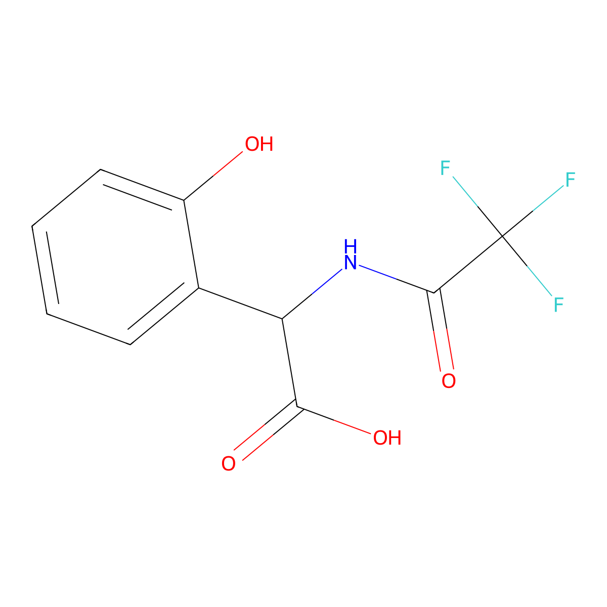 2-(2-Hydroxyphenyl)-2-(2,2,2-trifluoroacetamido)acetic acid molecular structure, CAS 2680618-92-0