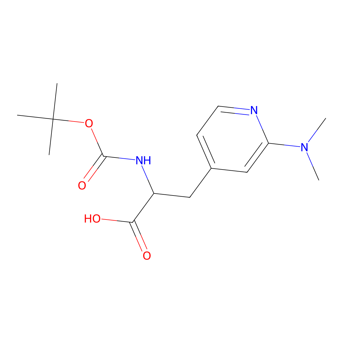 2-{[(Tert-butoxy)carbonyl]amino}-3-[2-(dimethylamino)pyridin-4-yl]propanoic acid molecular structure, CAS 2680619-17-2