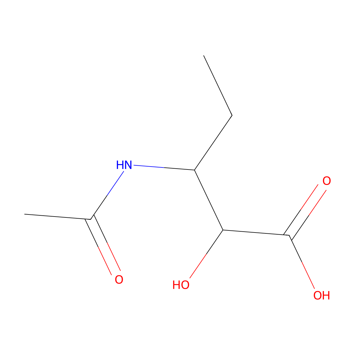 3-Acetamido-2-hydroxypentanoic acid molecular structure, CAS 2680619-43-4