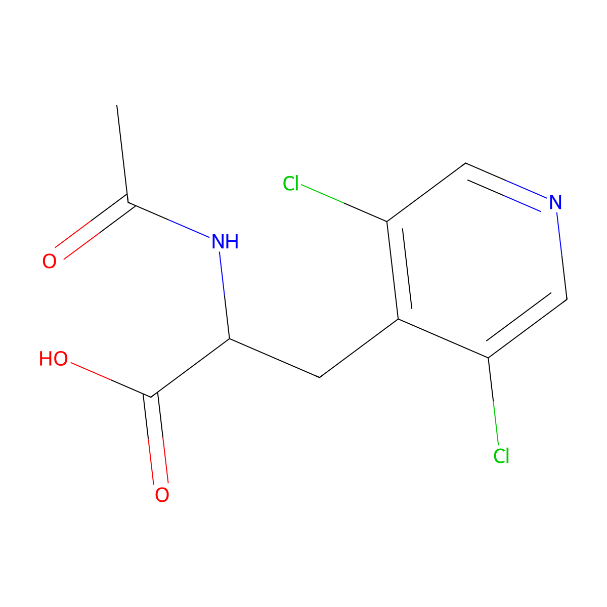 3-(3,5-Dichloropyridin-4-yl)-2-acetamidopropanoic acid molecular structure, CAS 2680620-33-9