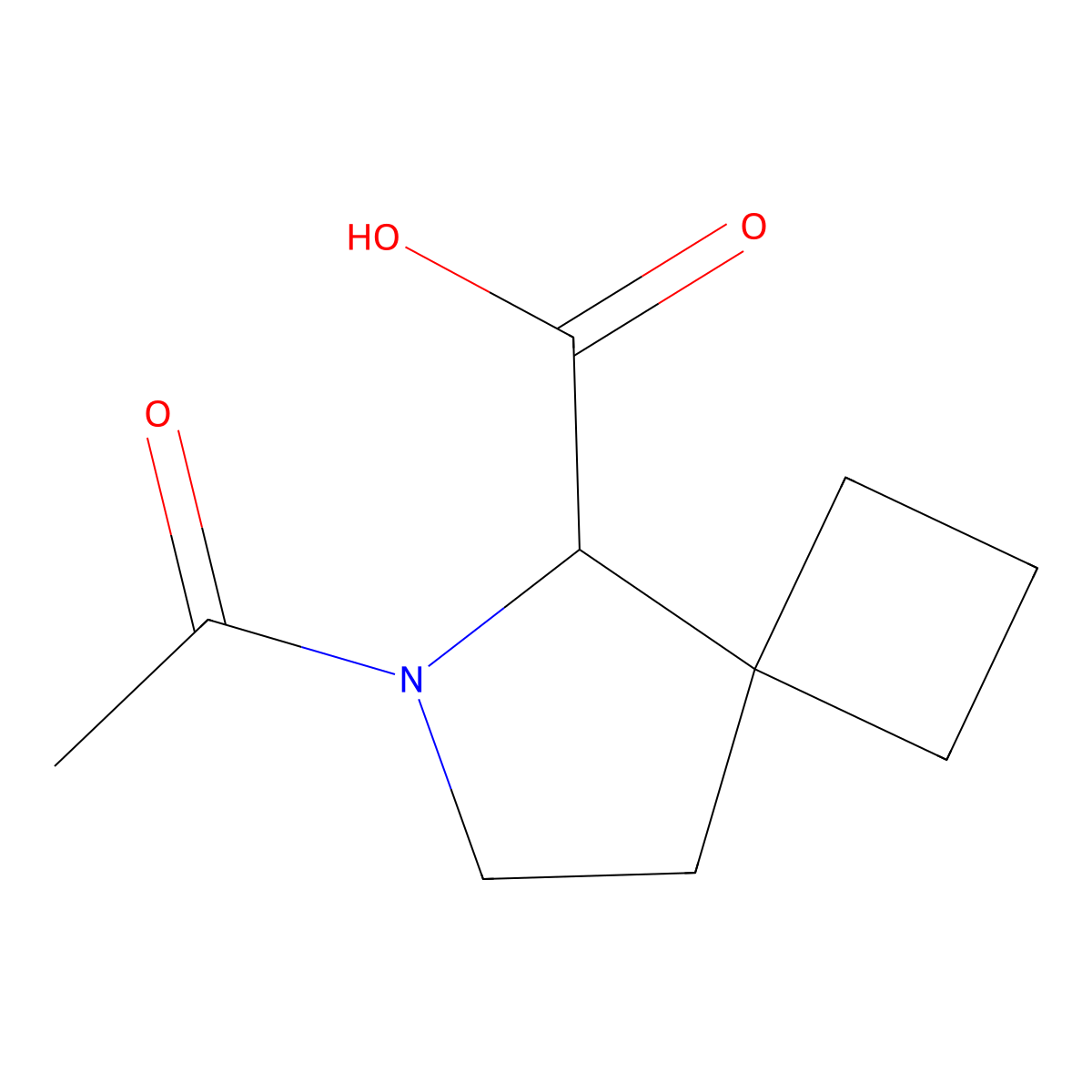 6-Acetyl-6-azaspiro[3.4]octane-5-carboxylic acid molecular structure, CAS 2680620-43-1