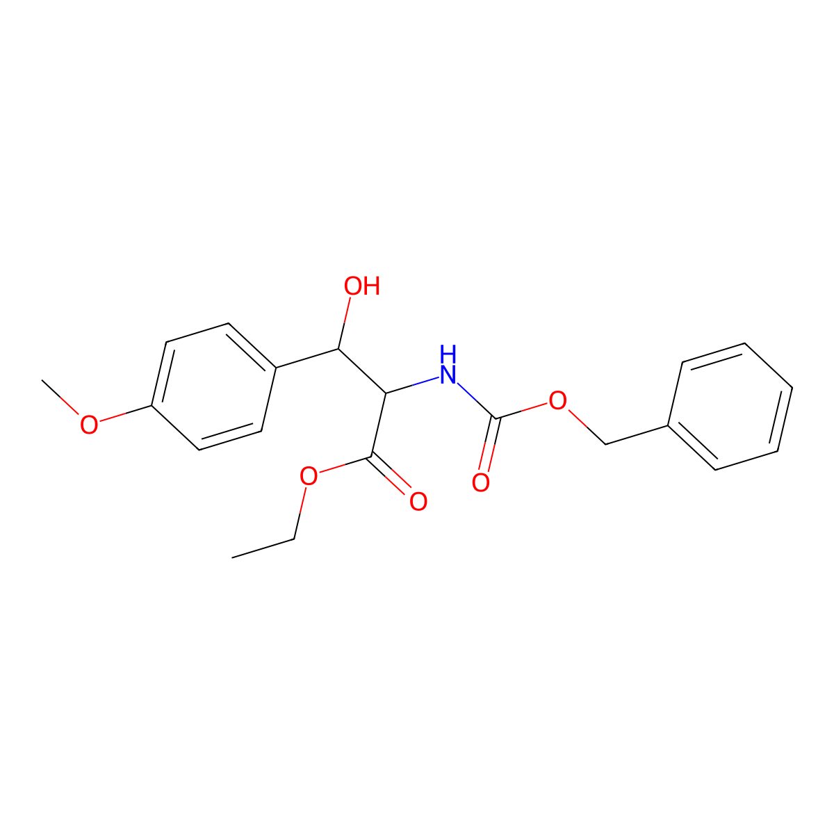 Ethyl 2-{[(benzyloxy)carbonyl]amino}-3-hydroxy-3-(4-methoxyphenyl)propanoate molecular structure, CAS 2680620-66-8