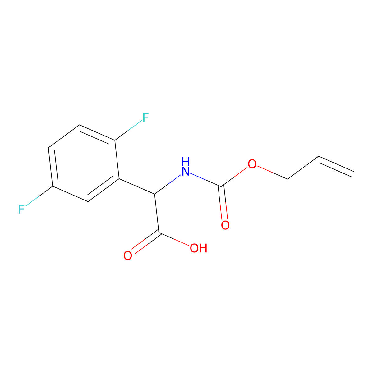 2-(2,5-Difluorophenyl)-2-{[(prop-2-en-1-yloxy)carbonyl]amino}acetic acid molecular structure, CAS 2680620-92-0