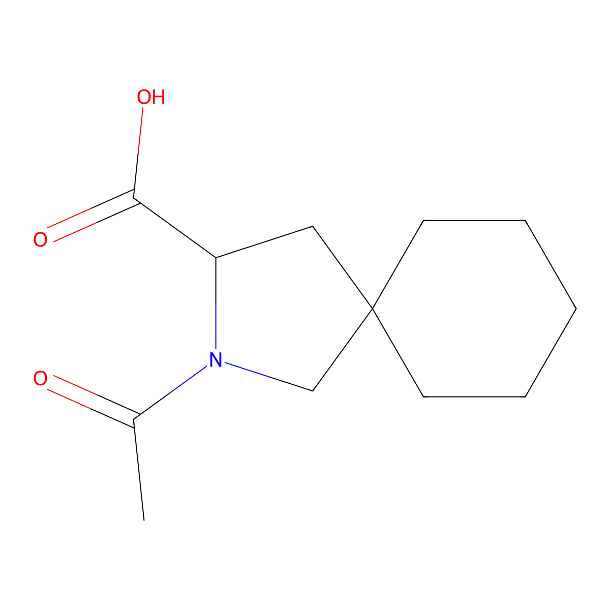 2-Acetyl-2-azaspiro[4.5]decane-3-carboxylic acid molecular structure, CAS 2680621-03-6
