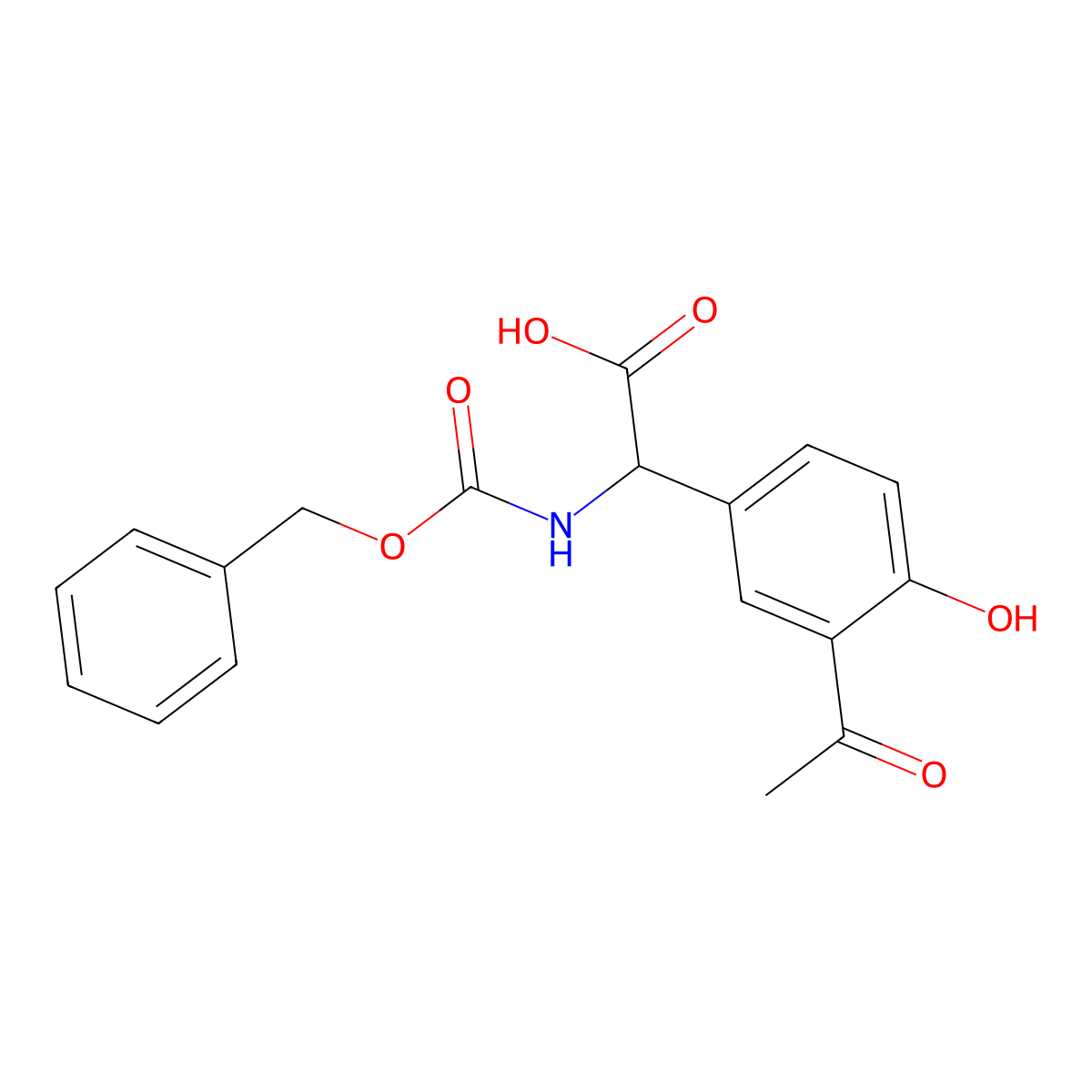 2-(3-Acetyl-4-hydroxyphenyl)-2-{[(benzyloxy)carbonyl]amino}acetic acid molecular structure, CAS 2680621-29-6