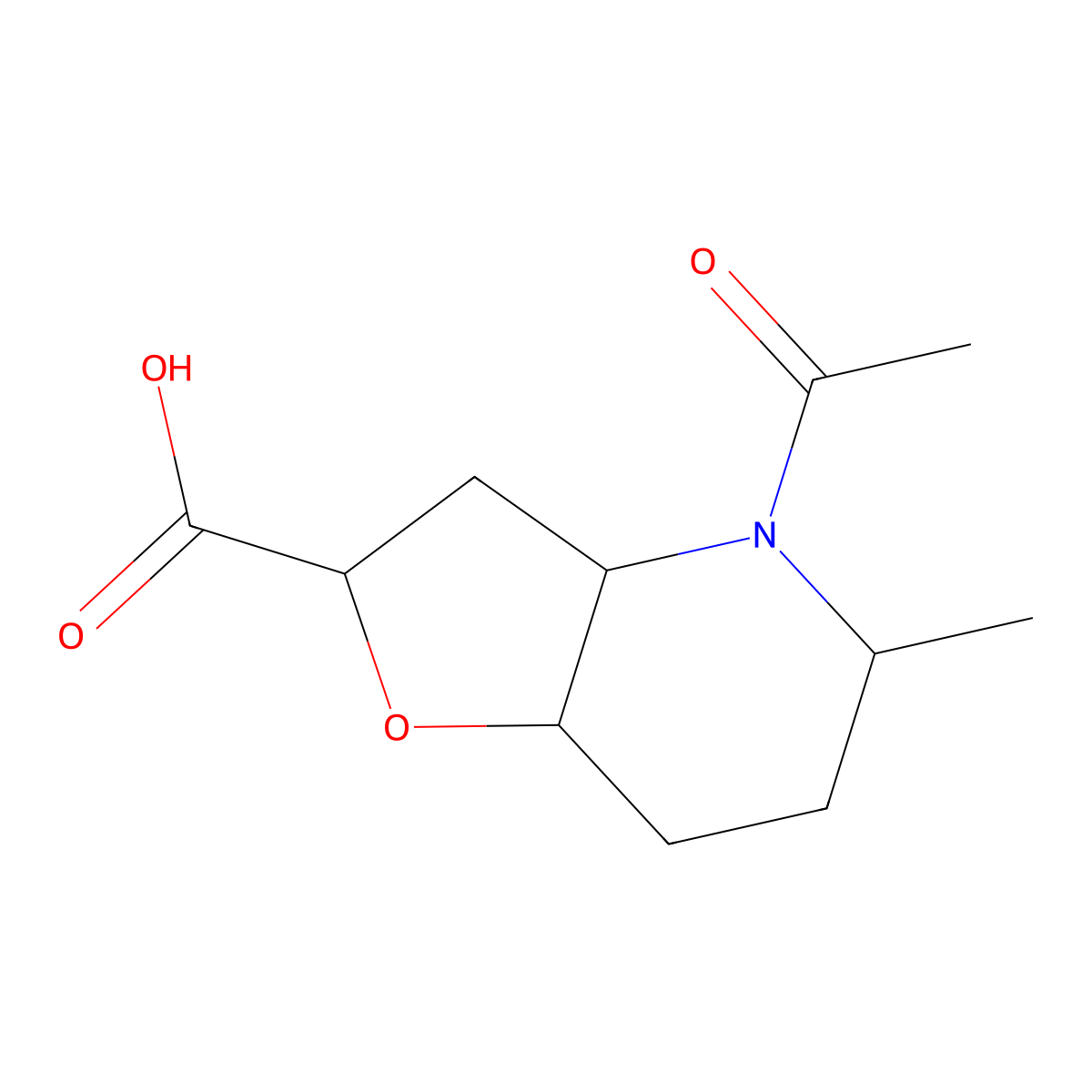 4-Acetyl-5-methyl-octahydrofuro[3,2-b]pyridine-2-carboxylic acid molecular structure, CAS 2680621-32-1