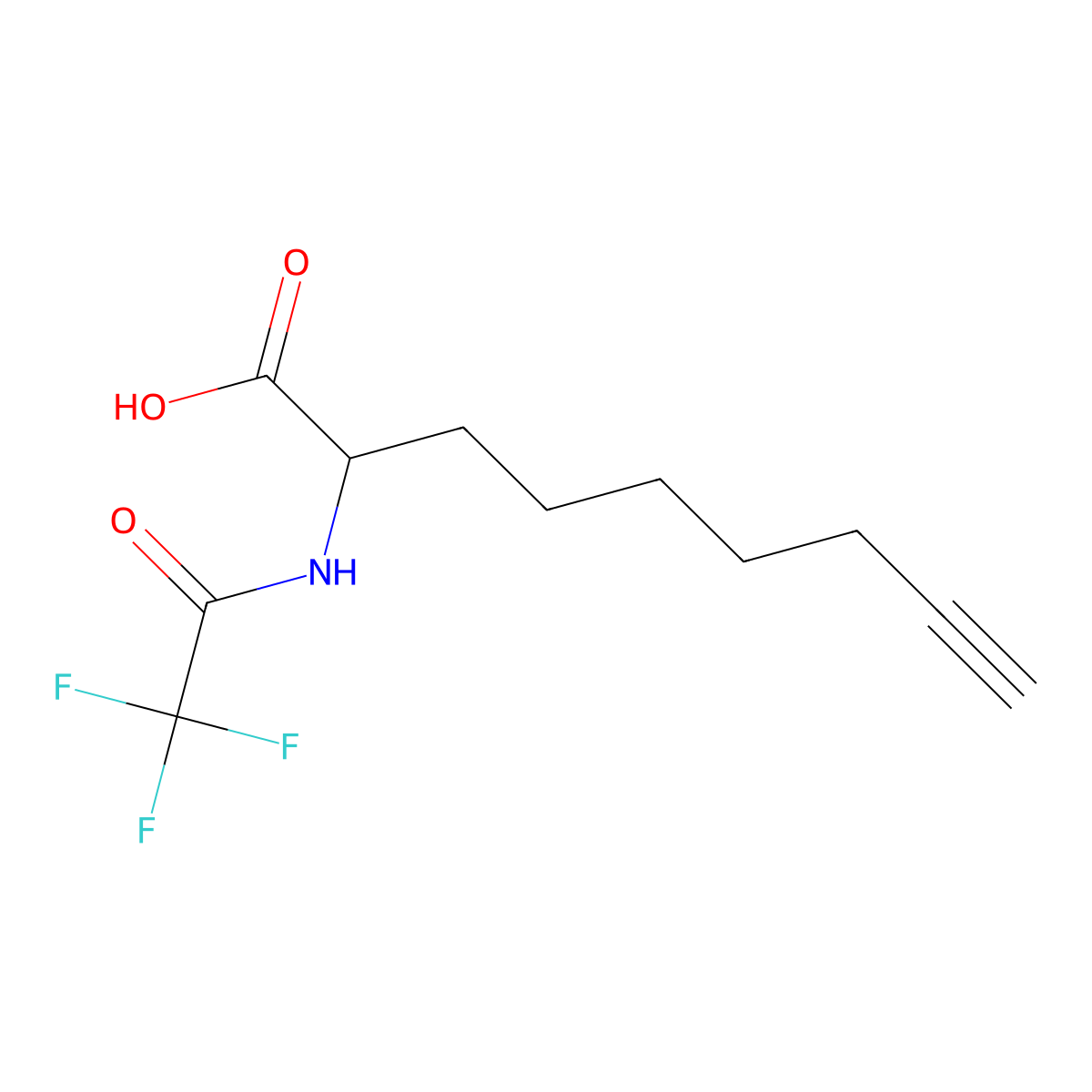 2-(2,2,2-Trifluoroacetamido)non-8-ynoic acid molecular structure, CAS 2680621-40-1