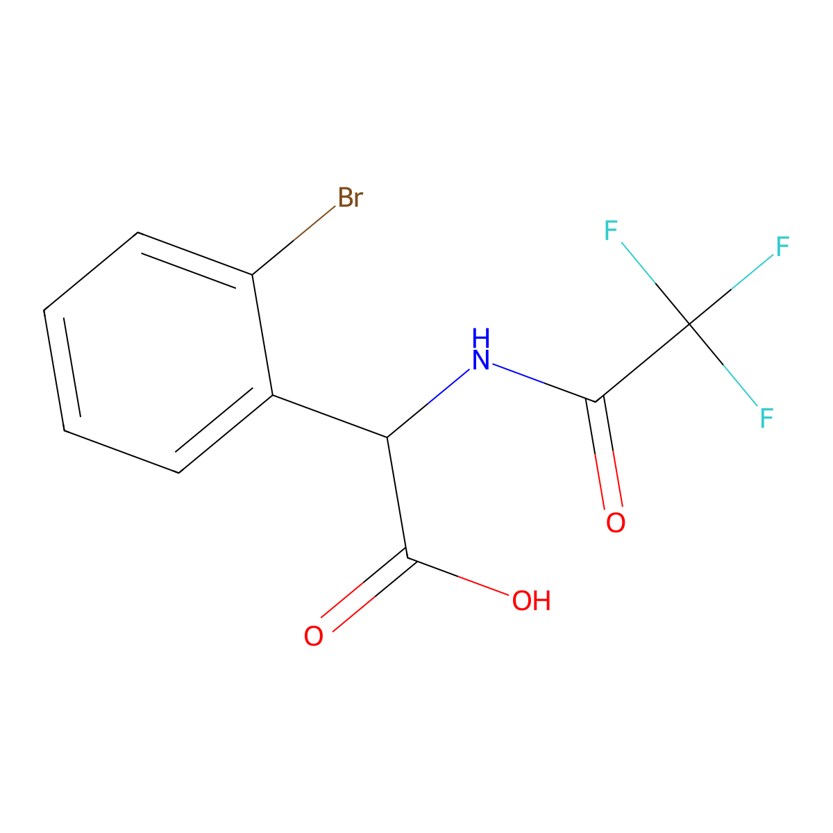 2-(2-Bromophenyl)-2-(trifluoroacetamido)acetic acid molecular structure, CAS 2680621-43-4
