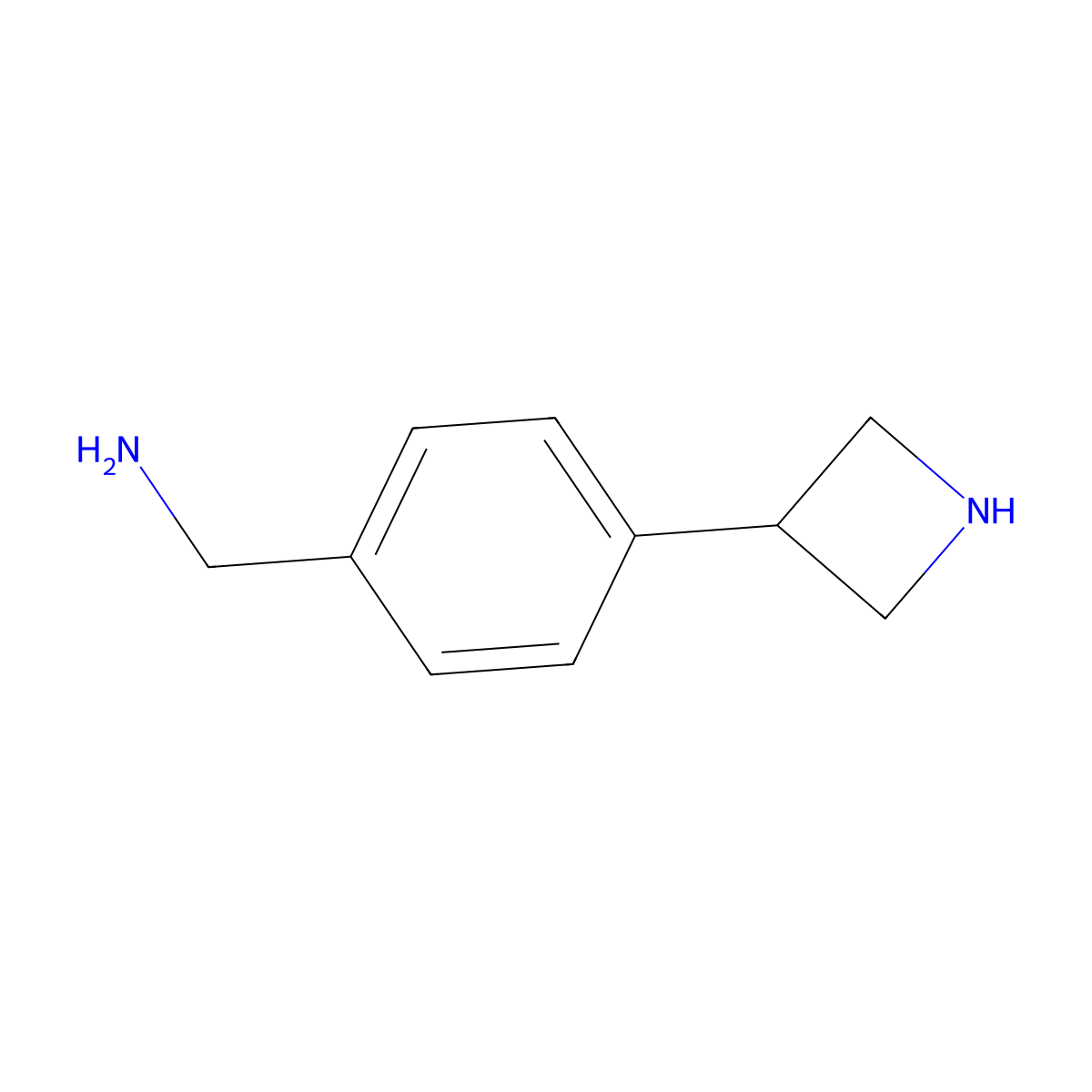 1-[4-(Azetidin-3-yl)phenyl]methanamine molecular structure, CAS 2680621-55-8