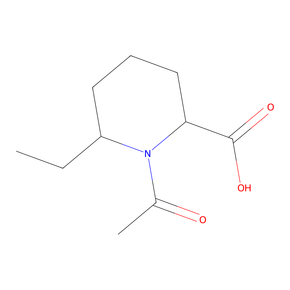 1-Acetyl-6-ethylpiperidine-2-carboxylic acid molecular structure, CAS 2680621-70-7