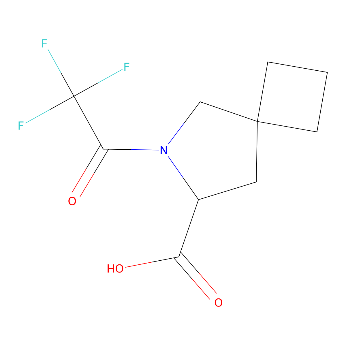 6-(Trifluoroacetyl)-6-azaspiro[3.4]octane-7-carboxylic acid molecular structure, CAS 2680621-75-2