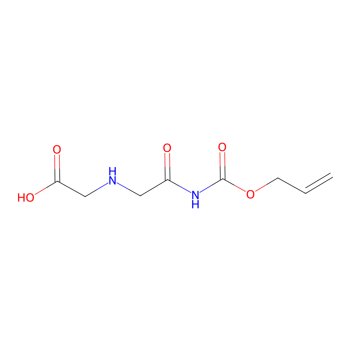 2-[(2-Oxo-2-{[(prop-2-en-1-yloxy)carbonyl]amino}ethyl)amino]acetic acid molecular structure, CAS 2680621-78-5