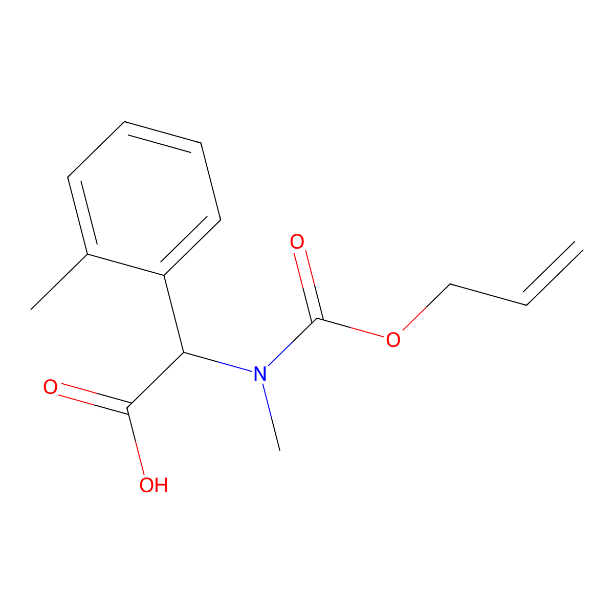 2-{Methyl[(prop-2-en-1-yloxy)carbonyl]amino}-2-(2-methylphenyl)acetic acid molecular structure, CAS 2680623-36-1