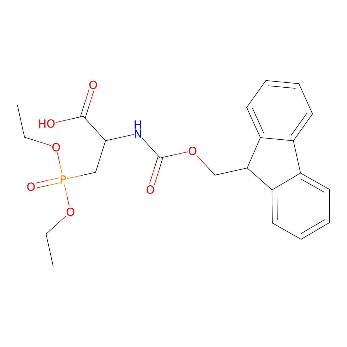 3-(diethoxyphosphoryl)-2-({[(9H-fluoren-9-yl)methoxy]carbonyl}amino)propanoic acid molecular structure, CAS 2680623-64-5