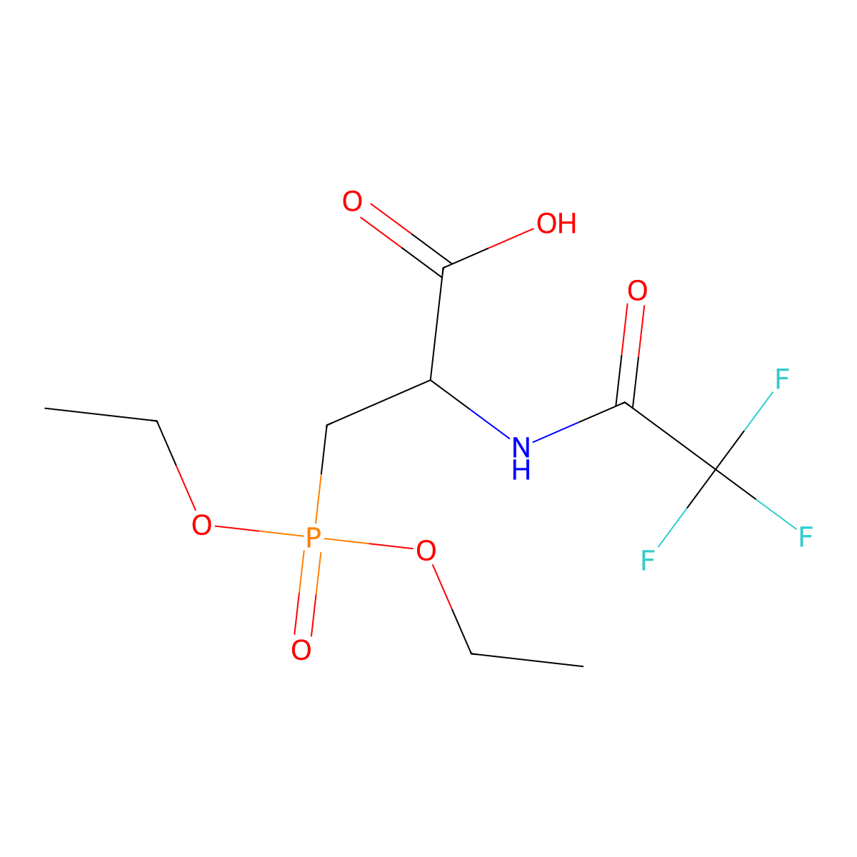 3-(Diethoxyphosphoryl)-2-(2,2,2-trifluoroacetamido)propanoic acid molecular structure, CAS 2680623-85-0