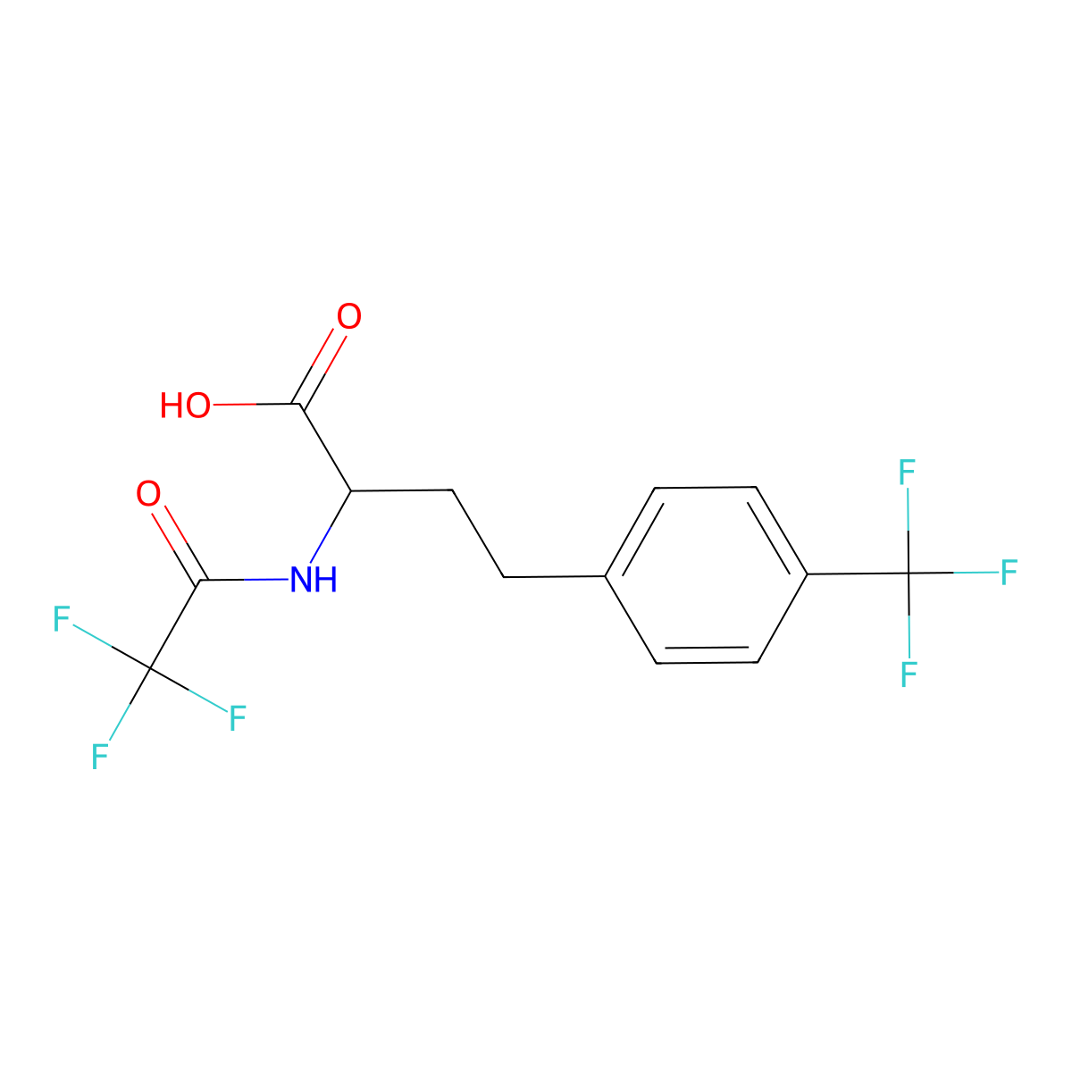 2-(2,2,2-Trifluoroacetamido)-4-[4-(trifluoromethyl)phenyl]butanoic acid molecular structure, CAS 2680623-91-8