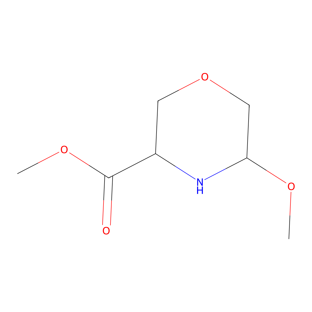 Methyl 5-methoxymorpholine-3-carboxylate molecular structure, CAS 2680624-08-0