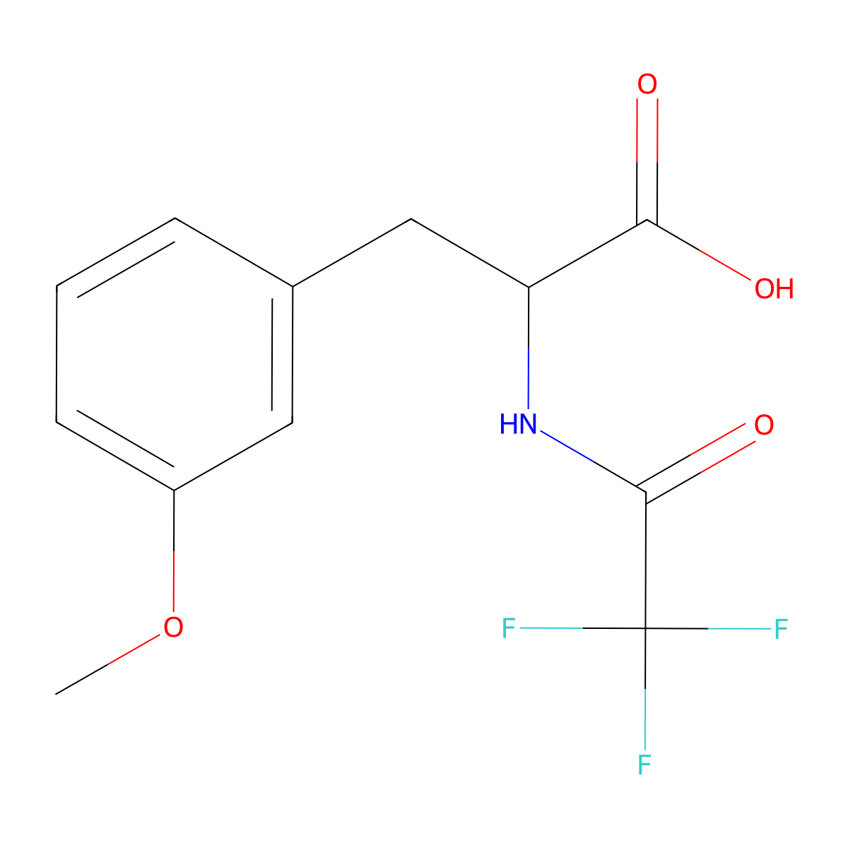 3-(3-Methoxyphenyl)-2-(2,2,2-trifluoroacetamido)propanoic acid molecular structure, CAS 2680624-61-5