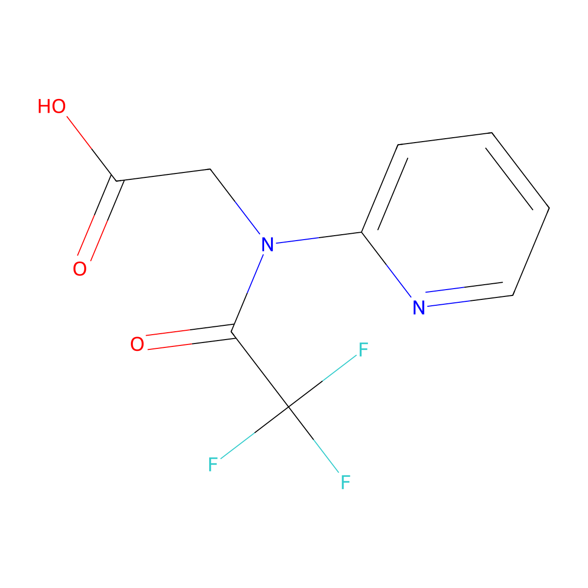2-[2,2,2-trifluoro-N-(pyridin-2-yl)acetamido]acetic acid molecular structure, CAS 2680624-89-7