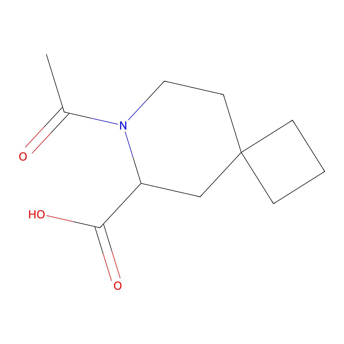 7-Acetyl-7-azaspiro[3.5]nonane-6-carboxylic acid molecular structure, CAS 2680624-92-2