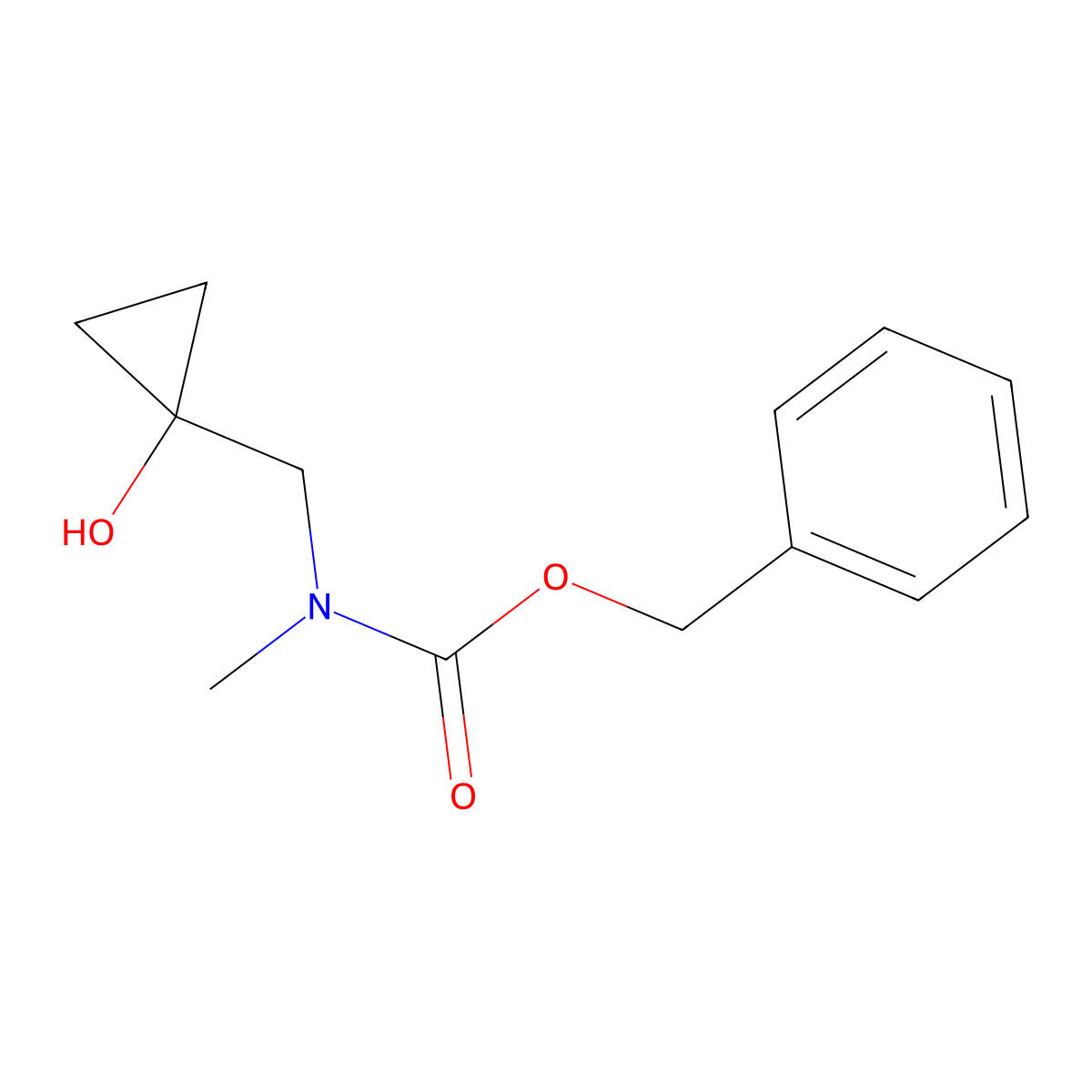 benzyl N-[(1-hydroxycyclopropyl)methyl]-N-methylcarbamate molecular structure, CAS 2680624-95-5