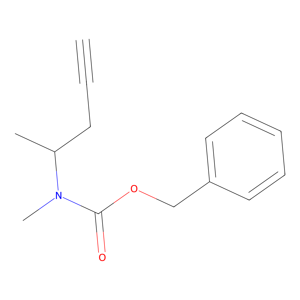 benzyl N-methyl-N-(pent-4-yn-2-yl)carbamate molecular structure, CAS 2680624-98-8
