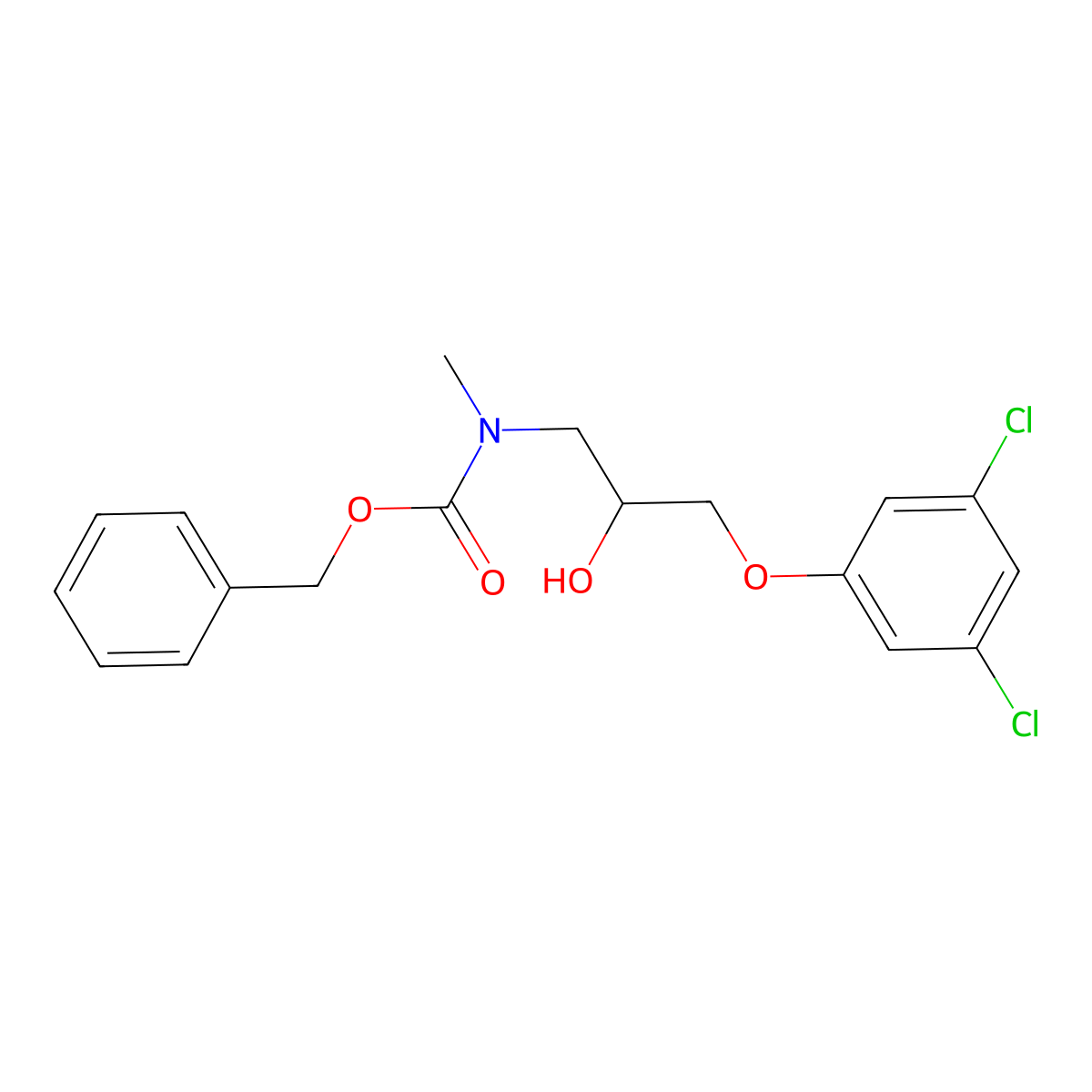 benzyl N-[3-(3,5-dichlorophenoxy)-2-hydroxypropyl]-N-methylcarbamate molecular structure, CAS 2680625-22-1