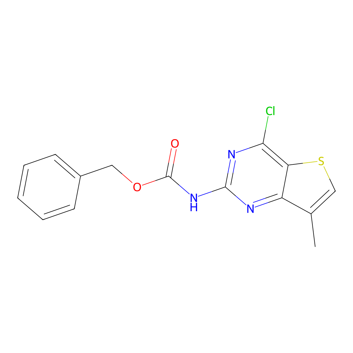 benzyl N-{4-chloro-7-methylthieno[3,2-d]pyrimidin-2-yl}carbamate molecular structure, CAS 2680625-26-5