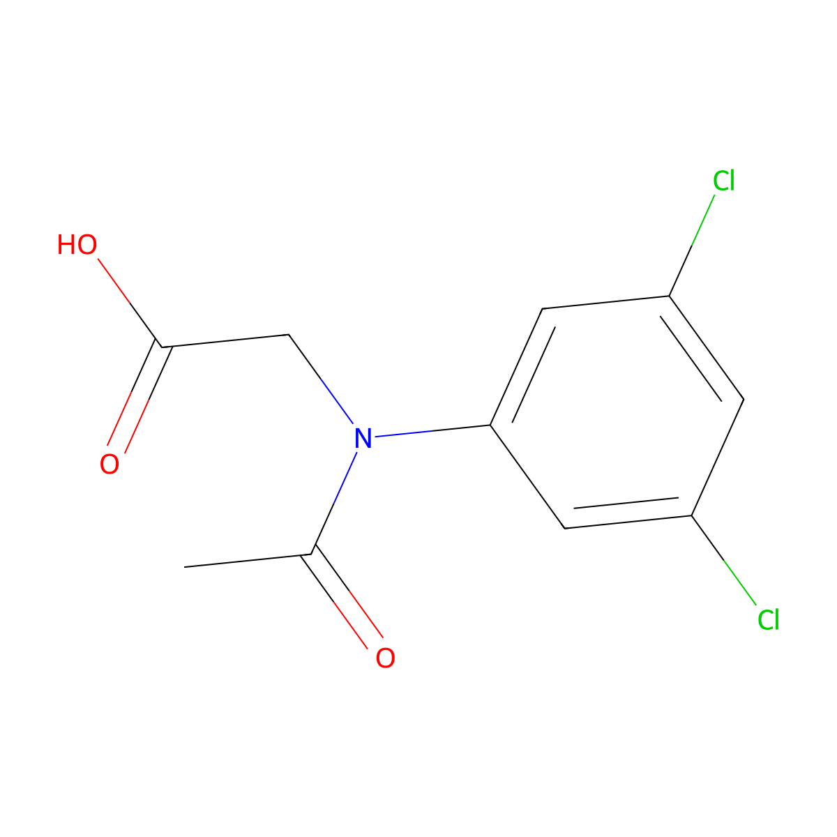 2-[N-(3,5-dichlorophenyl)acetamido]acetic acid molecular structure, CAS 2680625-50-5